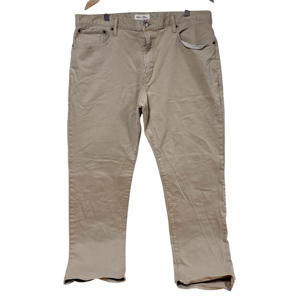 Gap 1969 Mens Straight Leg Denim Jeans Tan Khaki 38x32 Pants #229